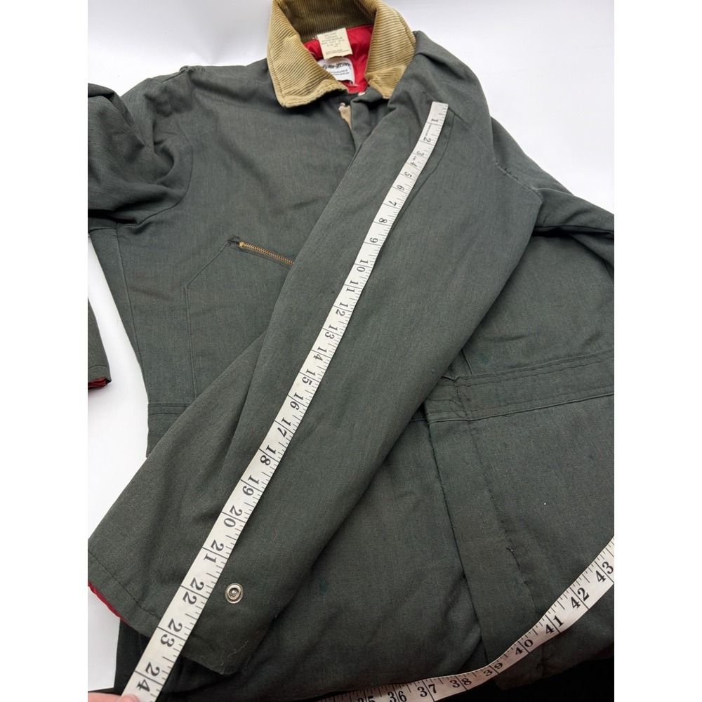 Walls Zero Zone Insulated Coveralls Size M 38-40 Green Vintage Made USA Workwear - Picture 6 of 10